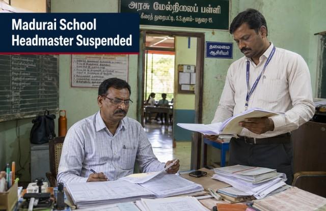 Tamil Nadu School Headmaster Suspended in Madurai Over Administrative Inefficiency